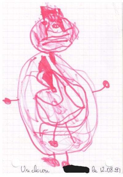 dessin enfantin de clown